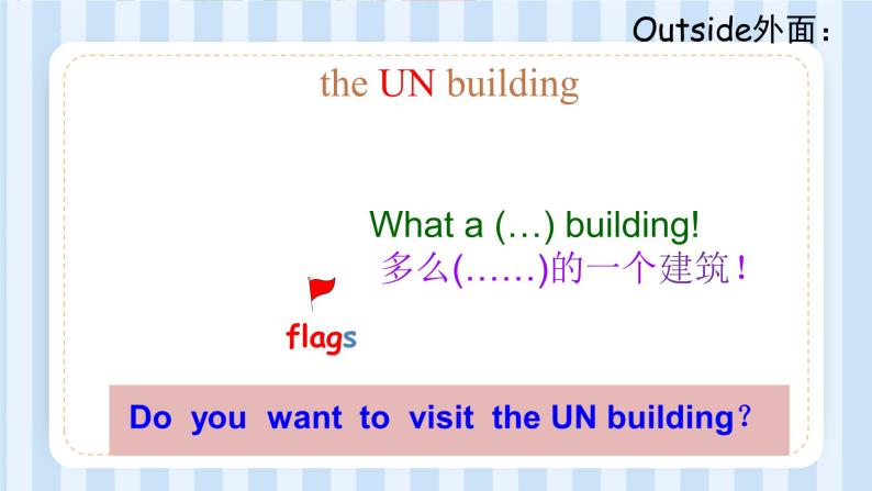 Module 9 Unit 1  Do  you  want  to  visit  the  UN  building ？（课件） 外研版（三起）英语六年级上册05