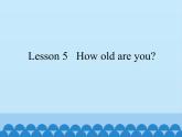 Lesson 5   How old are you？（课件）科普版英语三年级上册