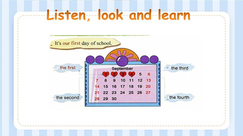 UNIT 1  SEPTEMBER 10TH IS TEACHERS'DAY Lesson 1-2 （课件） 北京版英语三年级上册06