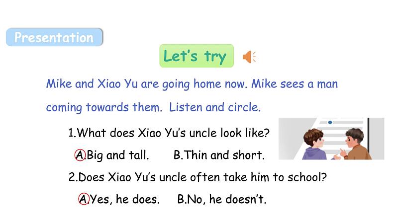 人教PEP版小学英语六年级上册Unit 5 Part B Let's try，Let's talk（课件+素材）05