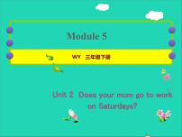 三年级下册Unit 2 Does your mum go to work on Saturdays?作业课件ppt