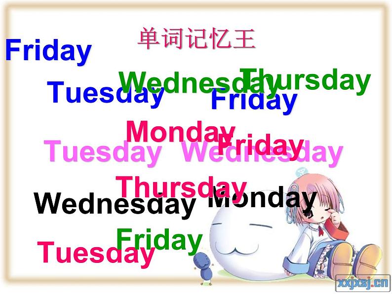 人教版三年级起点小学英语五年级上册（PEP义务教育版）Unit2 My week  课件02