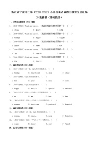 浙江省宁波市三年（2020-2022）小升初英语真题分题型分层汇编-05选择题（基础提升）