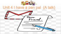 小学英语人教版 (PEP)六年级上册Unit 4 I have a pen pal Part A多媒体教学ppt课件