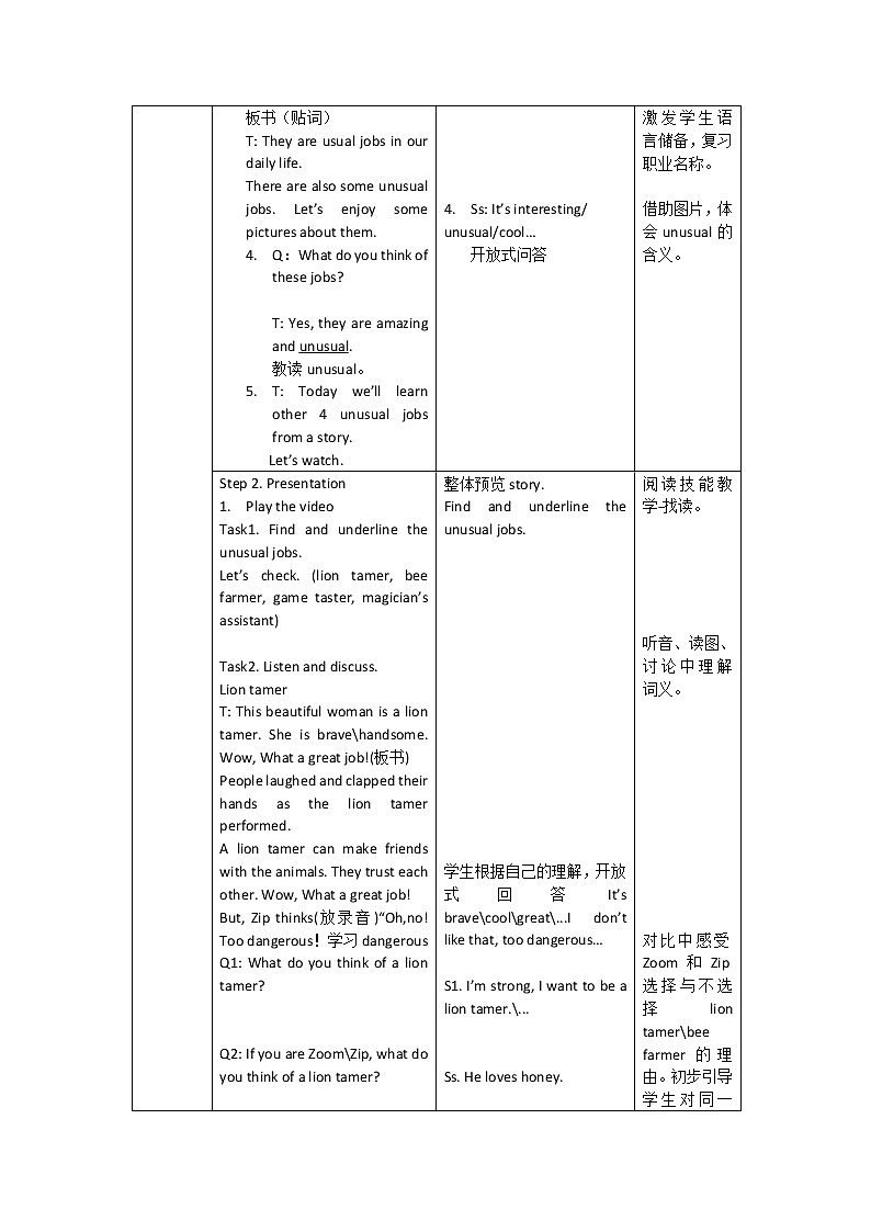 人教版三年级起点小学英语六年级上册（PEP义务教育版）Unit 5 What Does he Do   教案02