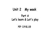 英语人教PEP版五上Unit 2 My week Part A 第2课时课件