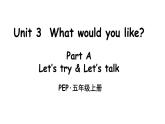 英语人教PEP版五上Unit 3 What would you like？Part A 第1课时课件