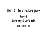 英语人教PEP五上Unit 6 In a nature park Part B 第4课时课件