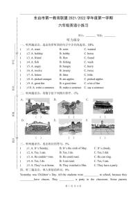 江苏省盐城市东台市第一教育联盟2021-2022学年六年级上学期英语期中试卷（含听力音频，含答案）