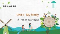 小学英语新版-牛津译林版三年级上册Unit 4 My family背景图课件ppt