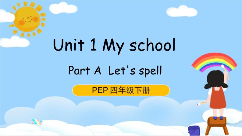 人教PEP四下英语Unit 1 第3课时PartA Let's spell 课件+音视频01