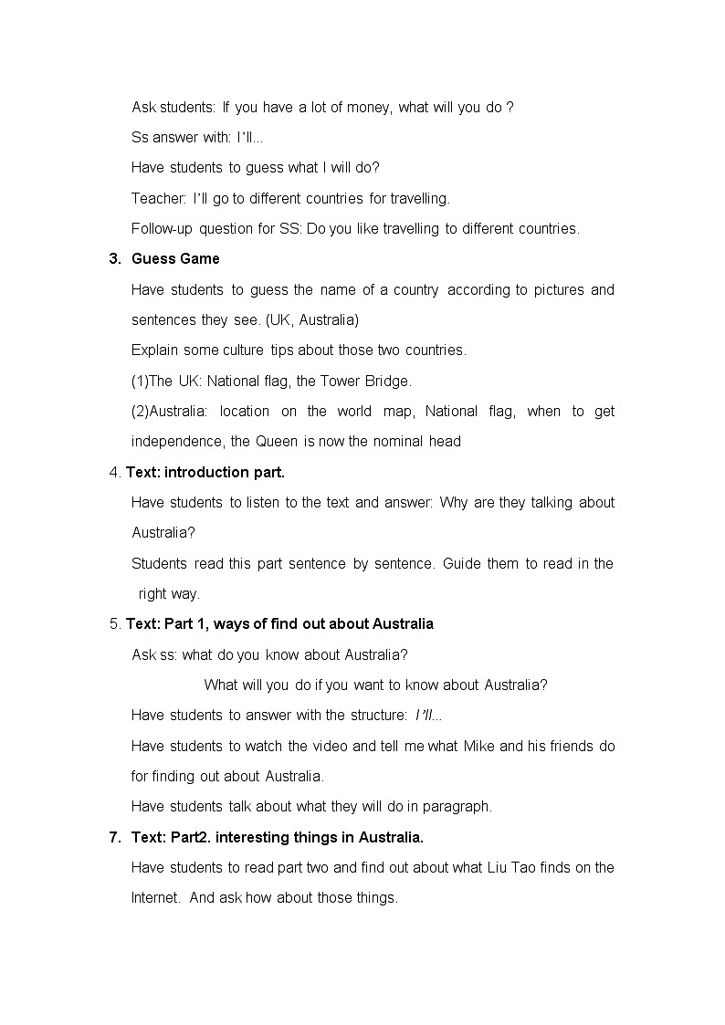 牛津译林版6B unit6 an interesting country教案02