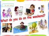 人教新起點四年級英語上Unit 2-4 On the weekend 第四課時  課件