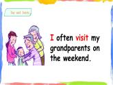 人教新起點四年級英語上Unit 2-4 On the weekend 第四課時  課件
