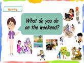 人教新起點四年級英語上Unit2-5On the weekend 第五課時  課件