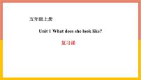 五年级上册Unit 1 What does she look like?复习ppt课件