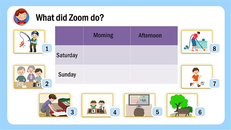 Unit 2 Part B Let 's check & Part C Story time 第6课时第6页