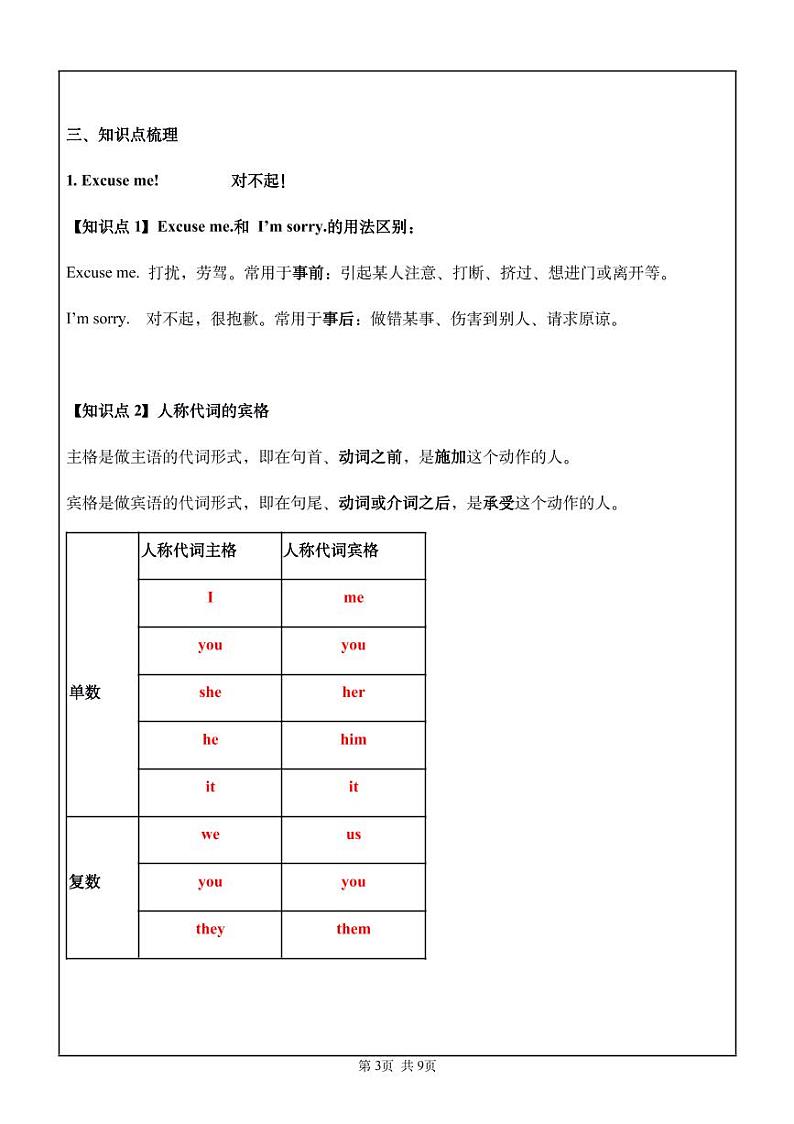 新概念英语第一册 Lesson1-2讲义03