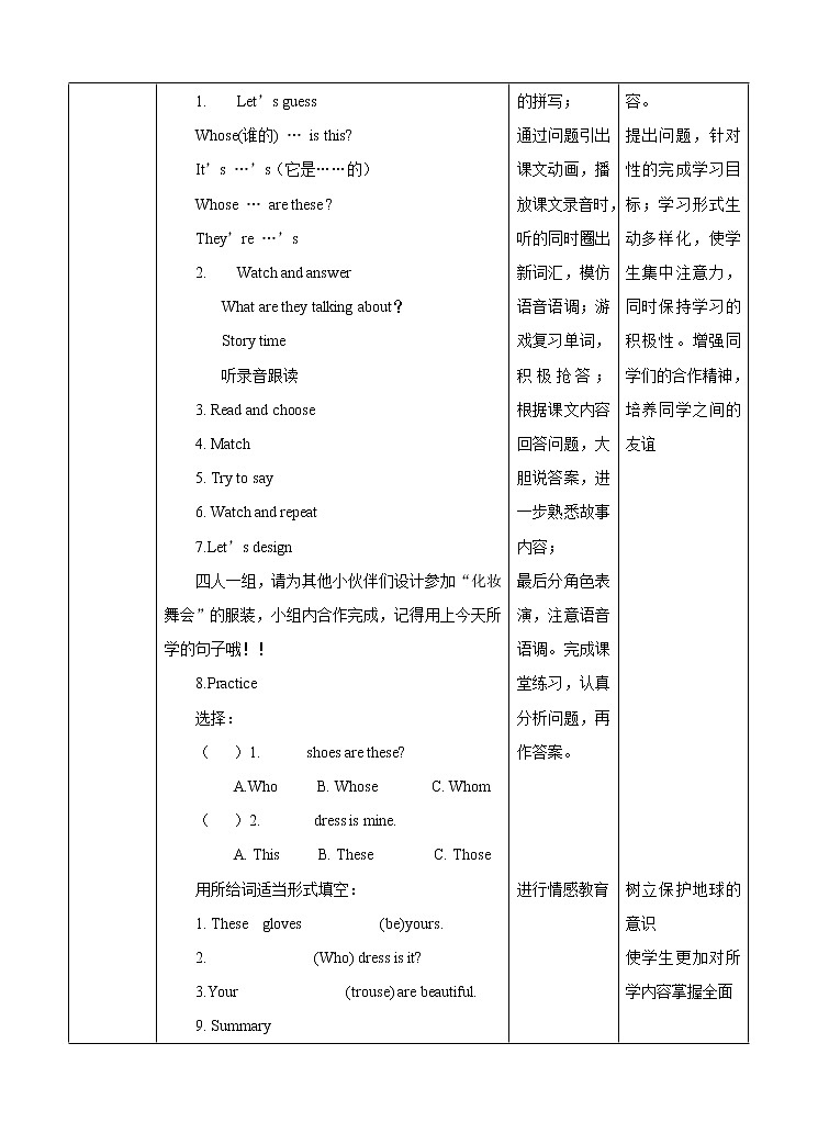 牛津译林版英语四年级下册 Unit 6 Whose dress is this课件 第一课时（课件+教案+练习）02