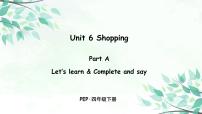 小学人教版 (PEP)Unit 6 Shopping Part A课前预习ppt课件