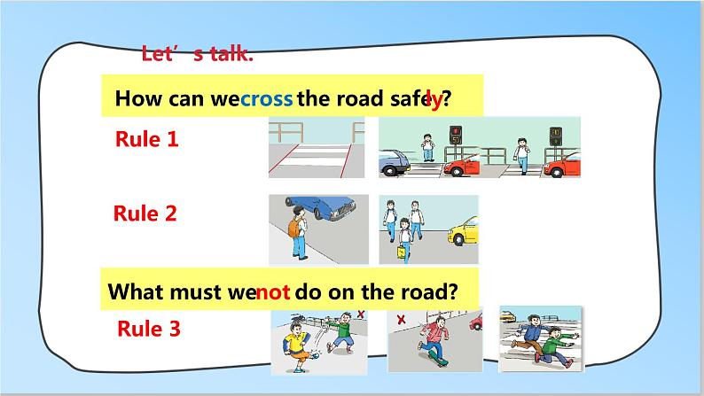 译林版英语六年级下册 Unit 4 Road safety 第二课时（课件+教案+练习）03