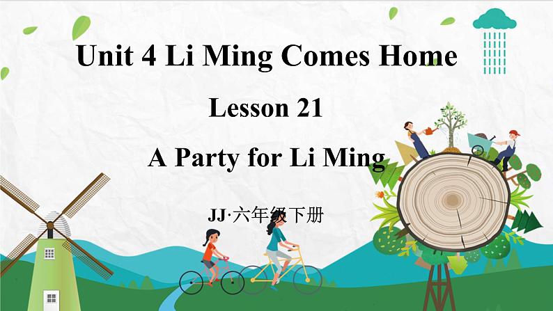 冀教版英语六下 Lesson 21 A Party for Li Ming PPT课件+教案01