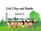 冀教版英语4下 Unit 2 Lesson 11 How's the Weather Toda PPT课件+教案