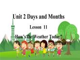 冀教版英語4下 Unit 2 Lesson 11 How's the Weather Toda PPT課件+教案