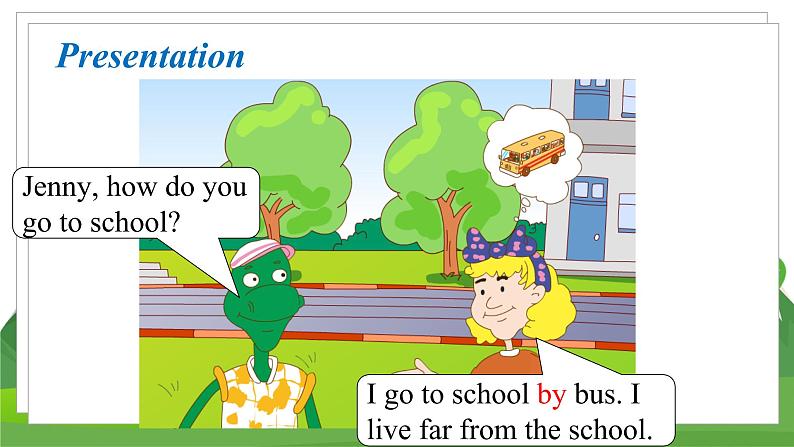 冀教版英语4下 Unit 3 Lesson 16 How Do You Go to Schoo PPT课件+教案04