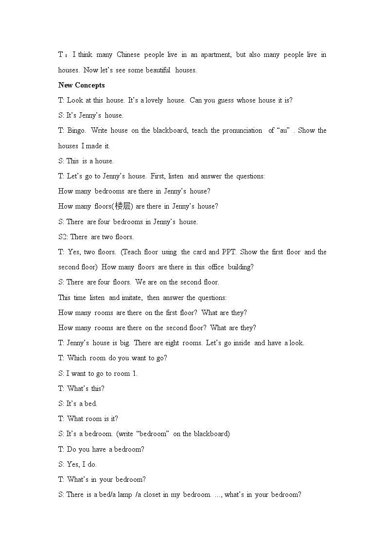 冀教版英语6上  Lesson 2 导学案+教案02