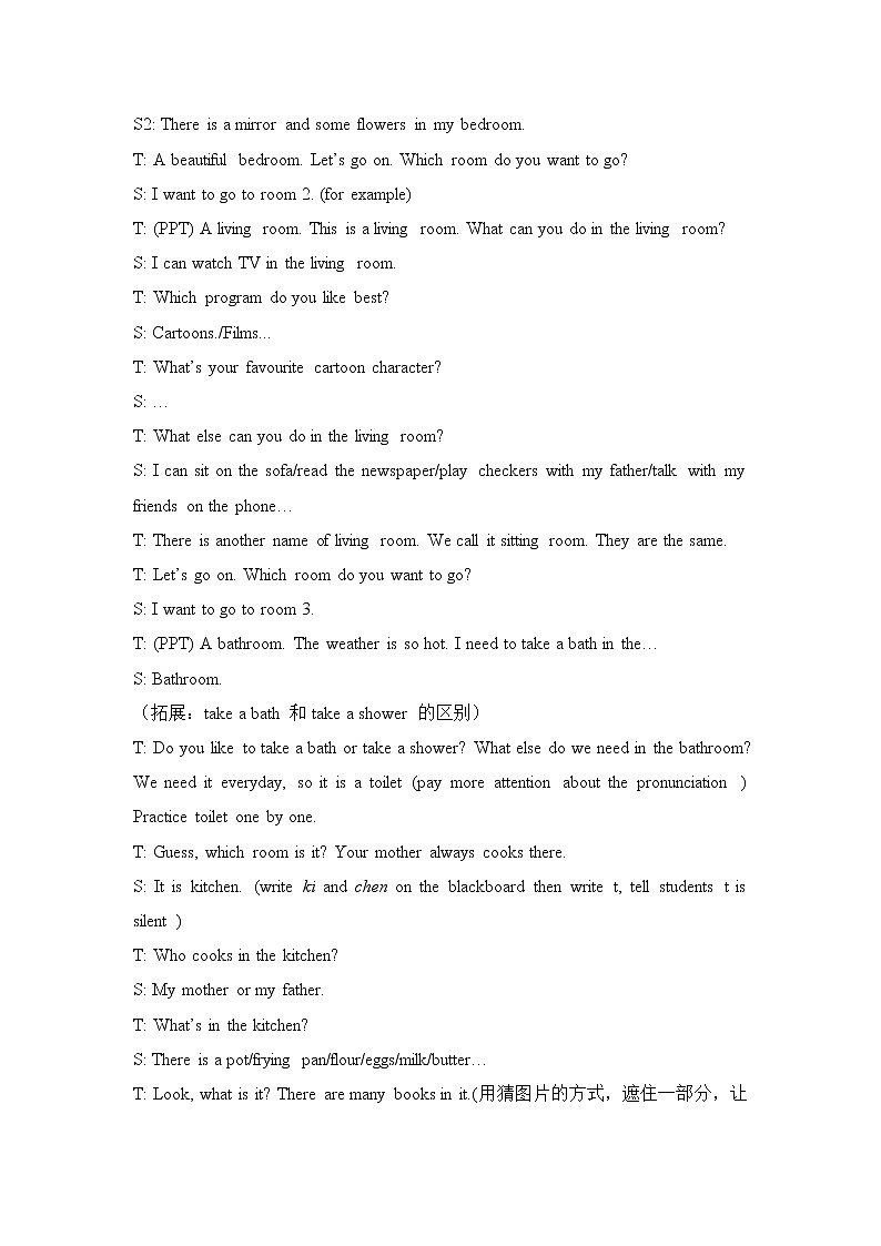 冀教版英语6上  Lesson 2 导学案+教案03