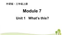 外研版 (三年级起点)三年级上册Module 7Unit 1 What's this?教学ppt课件