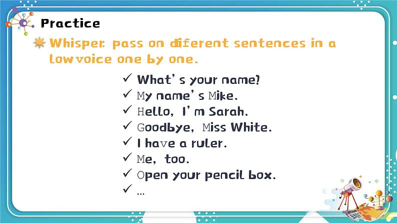 英语PEP版 三年级上册 Unit 1 Lesson6 Part B Start to read & Let's check & Let's sing PPT课件08