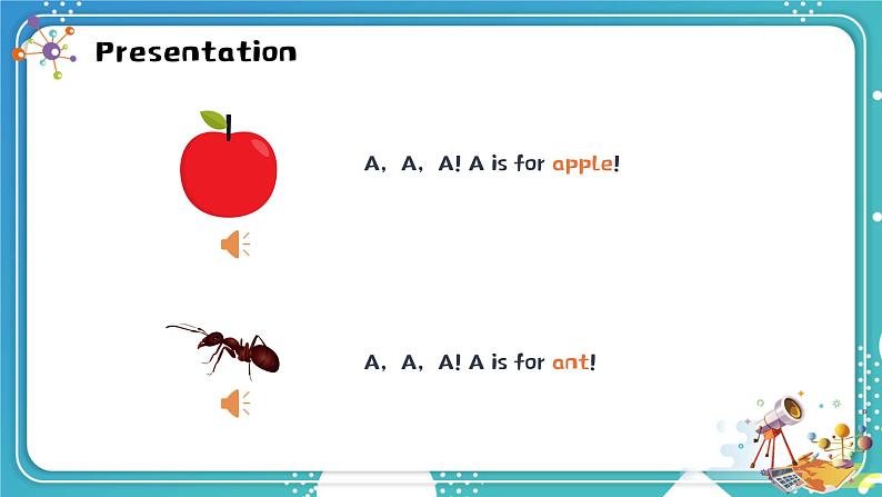 英语PEP版 三年级上册 Unit2 Lesson3 Part A  Letters and sounds PPT课件07