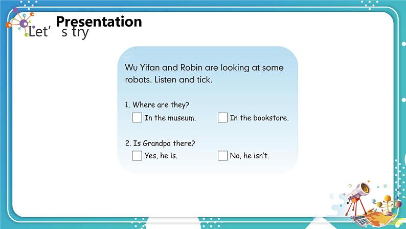 英语PEP版 6年级上册 Unit 1 Lesson 1 Part A Let's try & Let's talk PPT课件07