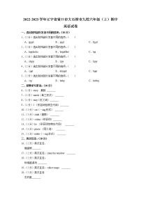 辽宁省营口市大石桥市九校2022-2023学年六年级上学期期中英语试卷（含答案）