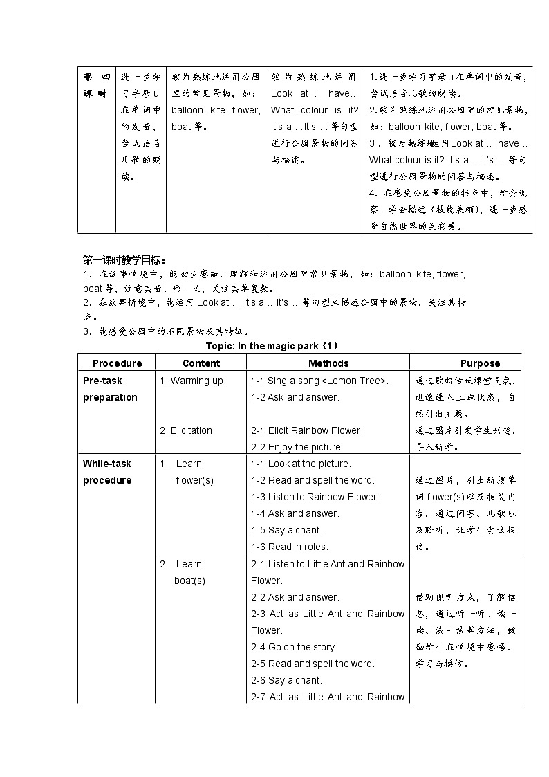 上海小学牛津英语3AM3U3教案03