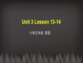 三年级下册英语课件-Unit3 This is my father Lesson13-14 人教精通版