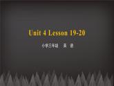 三年级下册英语课件-Unit4 Do you like candy Lesson 19-20 人教精通版