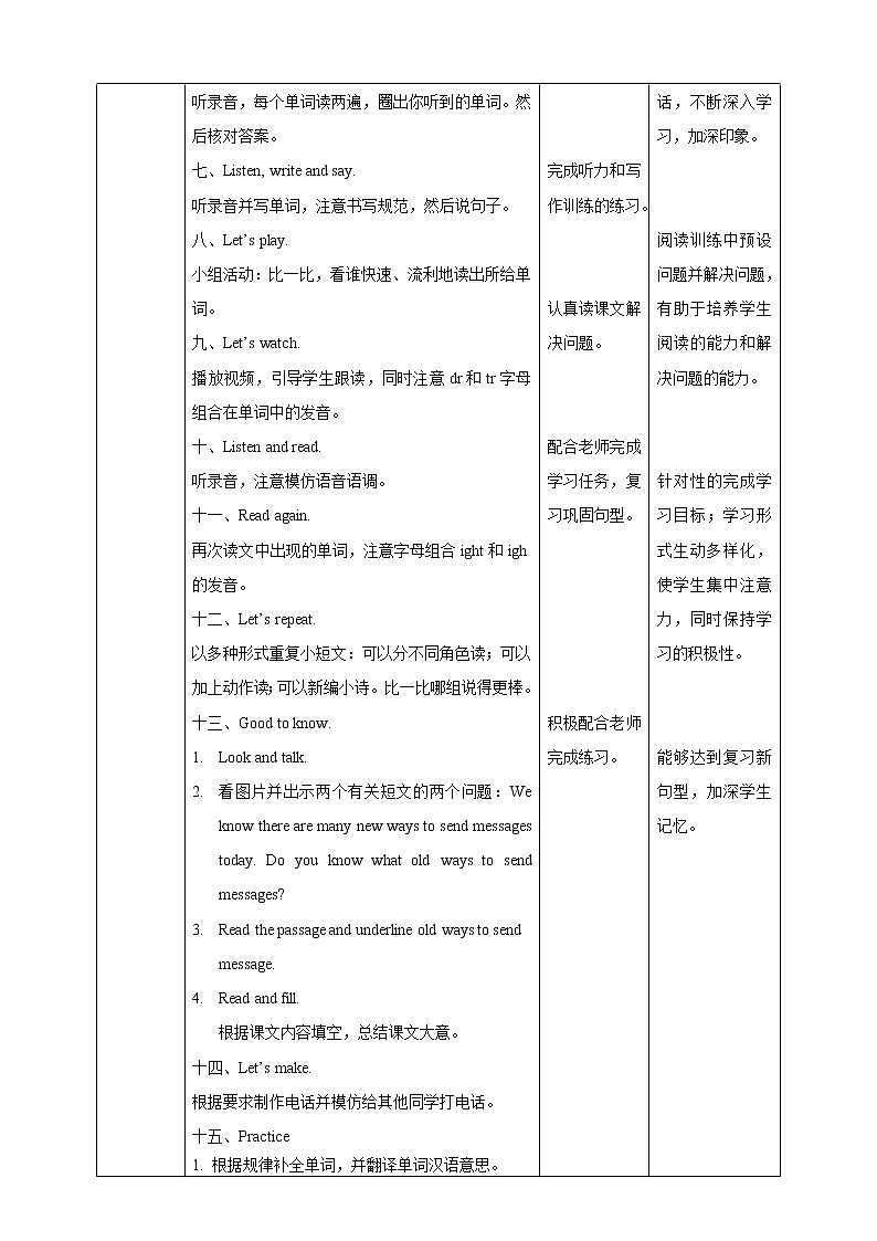 Unit 3 Making Contact   let 's spell +fun time教案第2页
