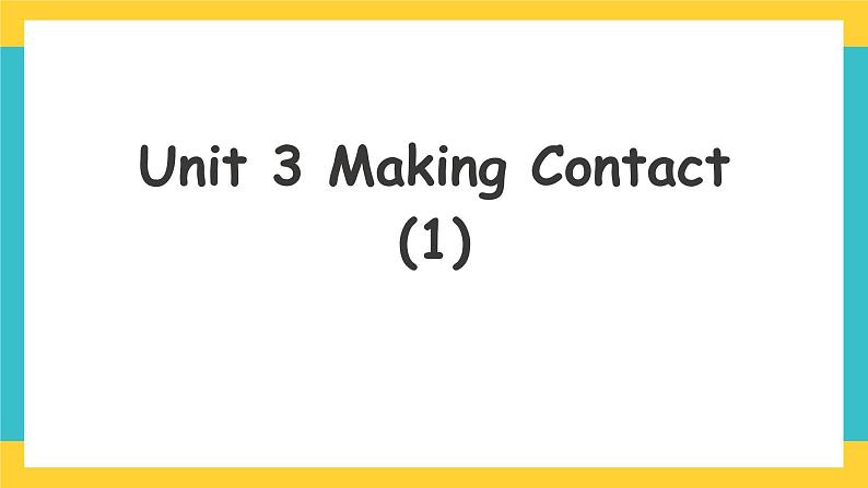 Unit 3 Making Contact lesson 1人教新起点五下英语 课件+教案+练习01