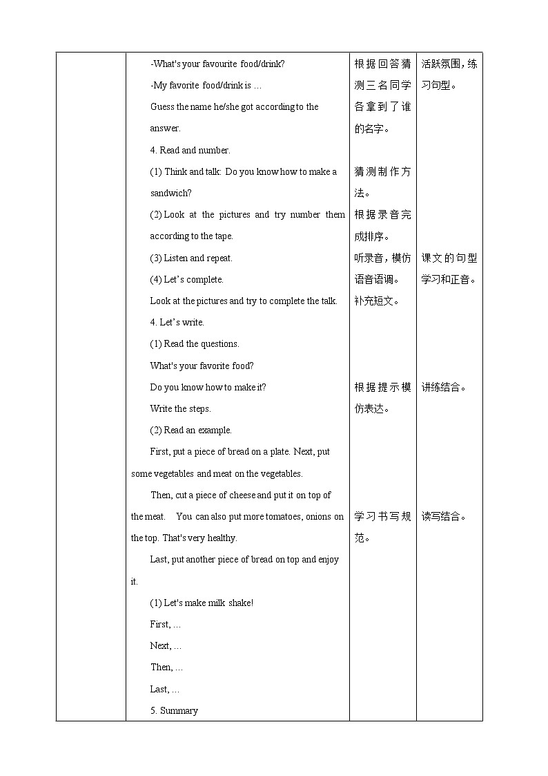 Unit 3 Daily Life 第二课时人教新起点六下 课件+教案+练习02