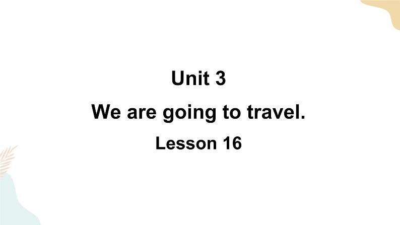 Unit 3 We are going to travel  Lesson 16课件+素材01