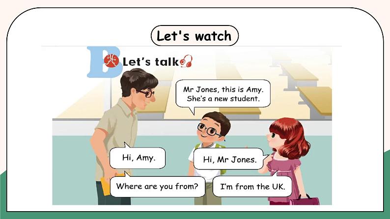 小学英语三下Unit1 Welcome to school Part B 第二课时课件PPT+教案+同步练习07