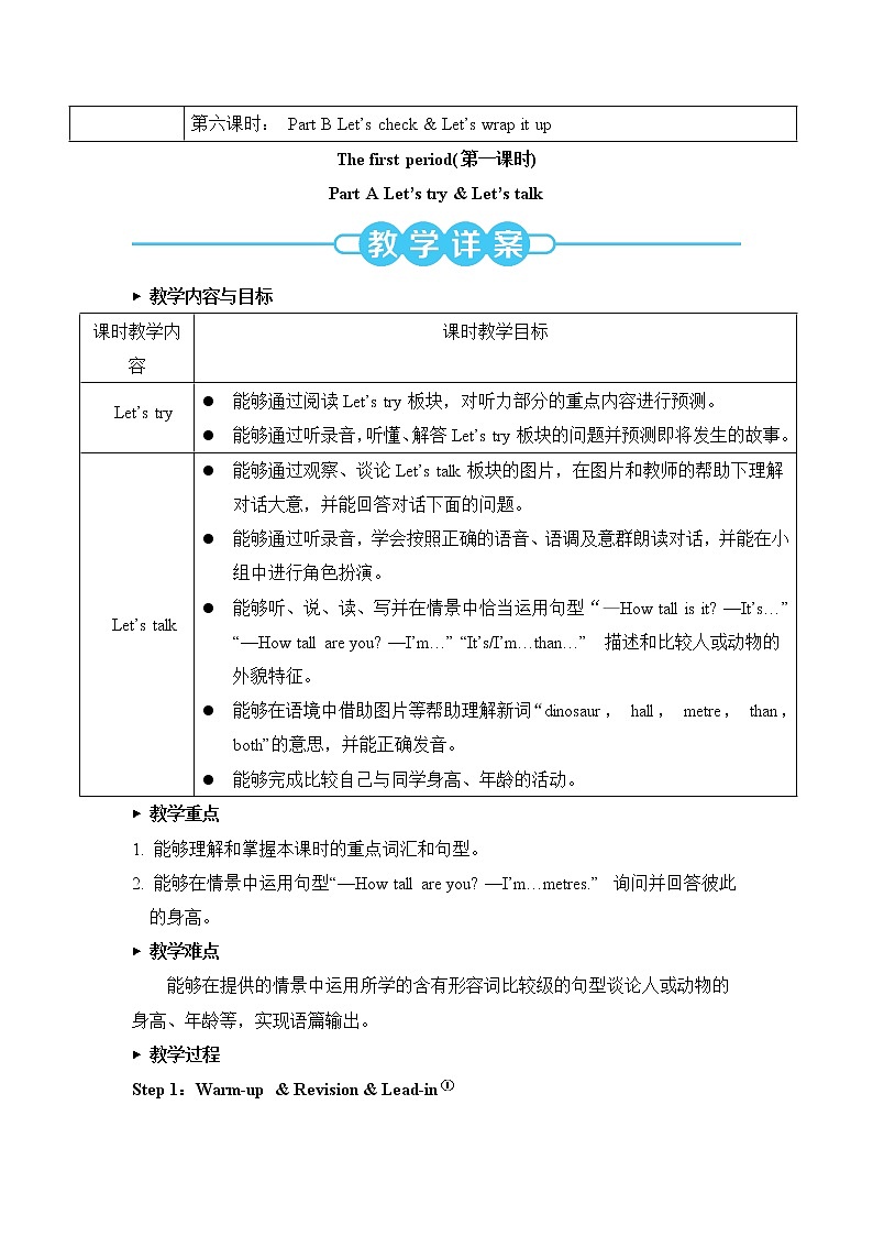 人教版（PEP）英语六年级下册 Unit 1 Part A 第1课时 授课课件+同步教案+音频素材02