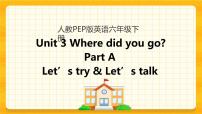 小学英语人教版 (PEP)六年级下册Unit 3 Where did you go? Part A公开课ppt课件