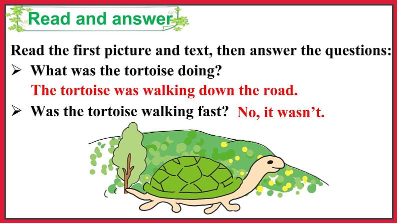 Reading for Fun The Tortoise and the Hare （课件+素材）冀教版（三起）英语五年级下册05