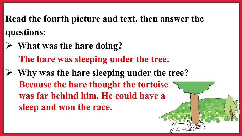 Reading for Fun The Tortoise and the Hare （课件+素材）冀教版（三起）英语五年级下册08