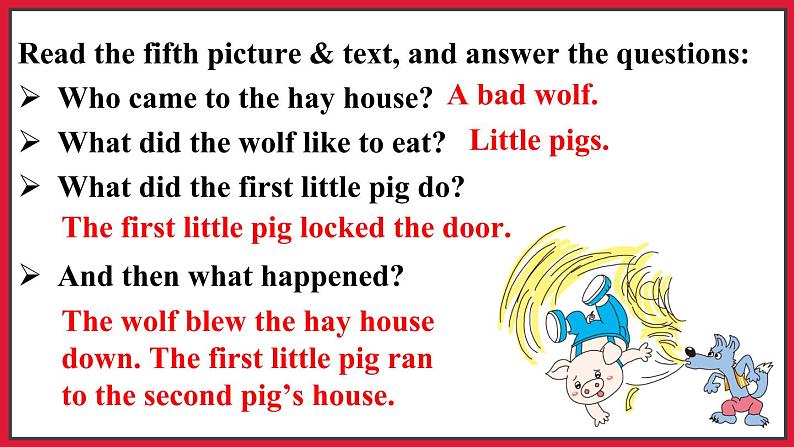 Reading for Fun Three Little Pigs （课件+素材）冀教版（三起）英语五年级下册08