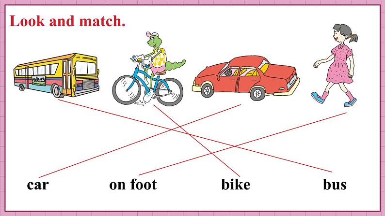 Unit 3 Lesson 16 How Do You Go to School（课件+素材）冀教版（三起）英语四年级下册07